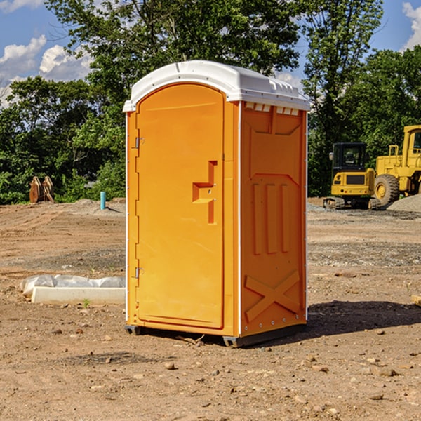 what is the cost difference between standard and deluxe portable restroom rentals in Brownsville IN